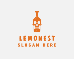 Alcohol - Skull Alcohol Bottle logo design
