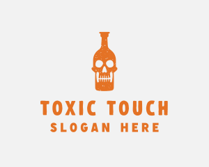 Skull Alcohol Bottle logo design
