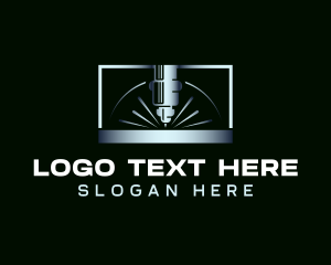 Laser - Steel Cutting Machine Laser logo design