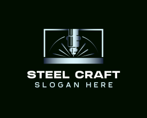 Steel - Steel Cutting Machine Laser logo design