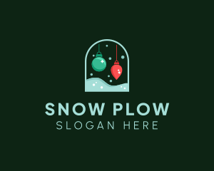 Snow Christmas Ornament  logo design