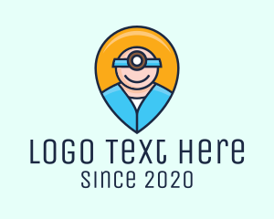 Medical Healthcare Nurse Location Pin logo design