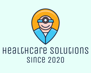 Physician - Medical Healthcare Nurse Location Pin logo design