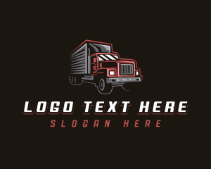 Distribution - Truck Cargo Vehicle logo design