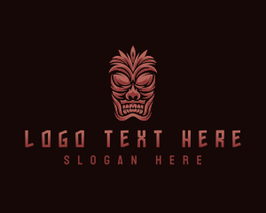 Heritage - Tiki Mask Tribal logo design
