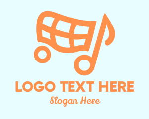 Tune - Musical Note Cart logo design