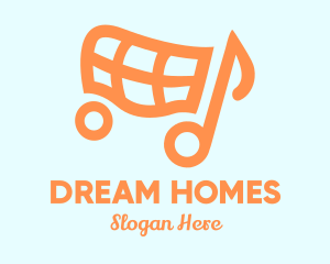 Download - Musical Note Cart logo design