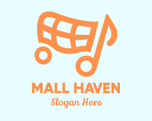 Musical Note Cart logo design