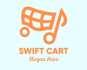 Musical Note Cart logo design
