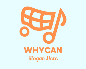 Food Store - Musical Note Cart logo design