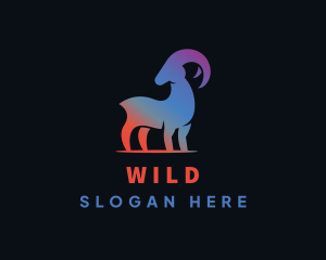 Business - Gradient Wild Goat logo design