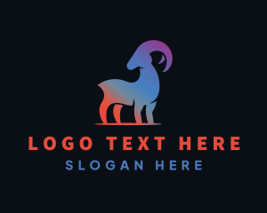 Creative Agency - Gradient Wild Goat logo design
