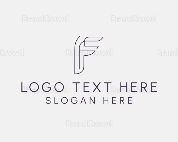 Modern Line Business Letter F Logo