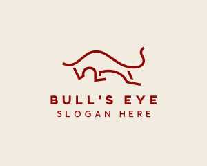 Running Charging Bull logo design