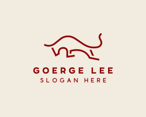 Steakhouse - Running Charging Bull logo design