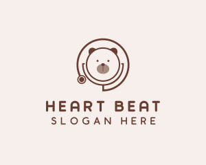 Stethoscope - Bear Pediatric Stethoscope logo design