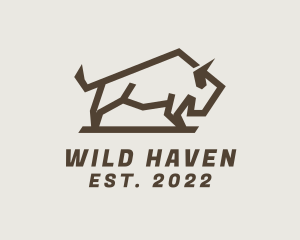 Mountain Wild Bison logo design