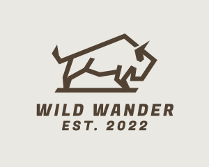 Mountain Wild Bison logo design