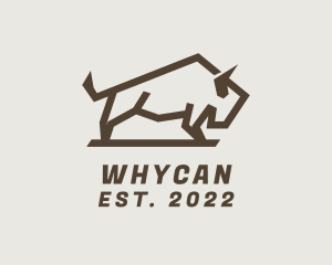 Bullfight - Mountain Wild Bison logo design