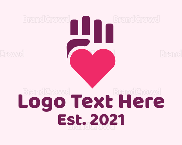 Love Hand Heart Logo