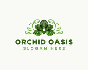 Orchid Lotus Flower logo design