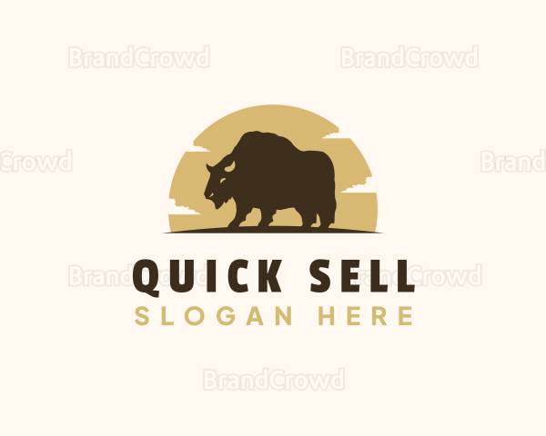 Wild Bison Buffalo Logo