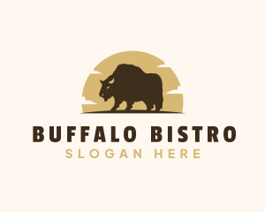 Wild Bison Buffalo  logo design