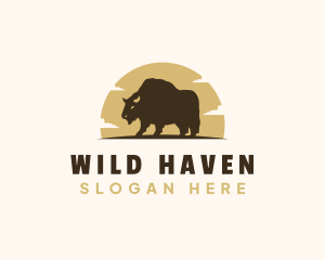 Wild Bison Buffalo  logo design