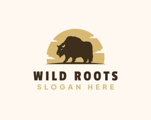 Wild Bison Buffalo  logo design