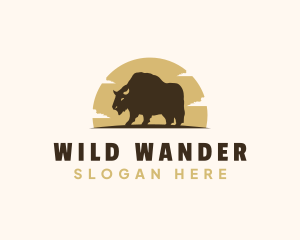 Wild Bison Buffalo  logo design