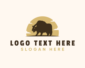 Wild Bison Buffalo  Logo