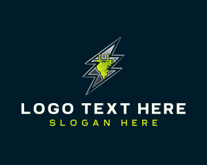 Lighting - Electric Plug Energy logo design