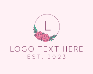 Floral - Decorative Flower Wreath Florist logo design