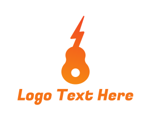 Acoustic - Electric Orange Guitar logo design