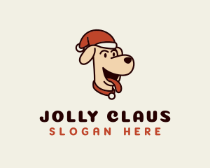 Santa - Santa Hat Dog logo design