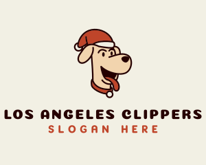 Pet Care - Santa Hat Dog logo design