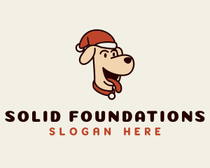 Christmas - Santa Hat Dog logo design