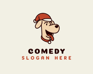 Veterinary Clinic - Santa Hat Dog logo design