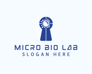 Microbiologist - Keyhole Virus Infection logo design