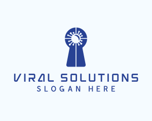 Virology - Keyhole Virus Infection logo design
