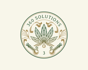 Cannabis Oil Dispensary Pipe logo design