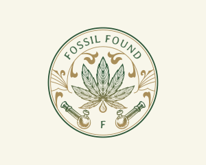 Cannabis Oil Dispensary Pipe logo design