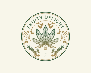 Cannabis Oil Dispensary Pipe logo design