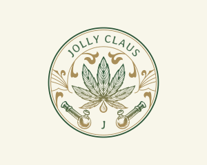 Cannabis Oil Dispensary Pipe logo design