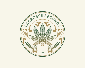 Cannabis Oil Dispensary Pipe logo design