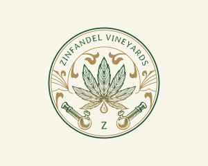 Cannabis Oil Dispensary Pipe logo design