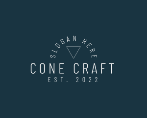 Cone Triangle Hipster Company logo design