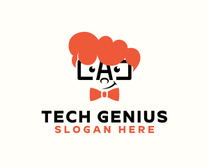 Genius Nerd Guy logo design