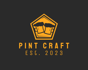 Pint - Pentagon Beer Distillery logo design