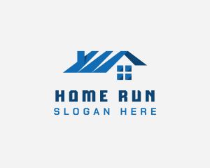 Blue Home Roofing logo design